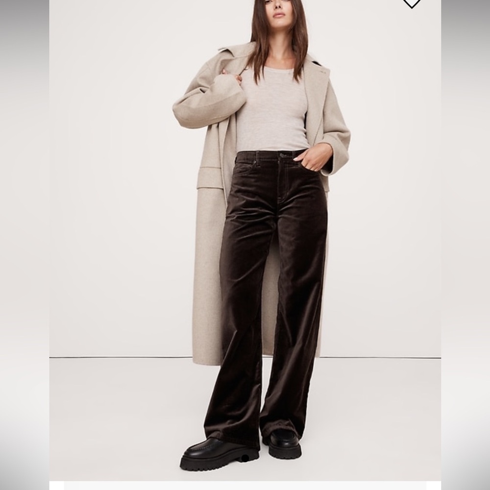 Banana Republic The Icon Classic Wide-Leg Velvet Pant